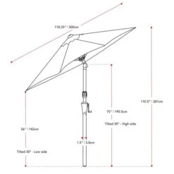 CorLiving Parasol De Patio Inclinable De 10 Pieds Résistant Aux UV Et Au Vent En Vert Forêt 10 CorLiving Parasol De Patio Inclinable De 10 Pieds Résistant Aux UV Et Au Vent En Vert Forêt -Outsunnies Boutique 330608000 AlternateImage3 l