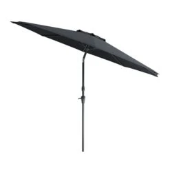 CorLiving Parasol De Patio Inclinable De 10 Pieds Résistant Aux UV Et Au Vent En Noir