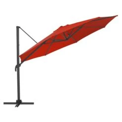 CorLiving Parasol De Patio Inclinable Et Rotatif De Luxe Résistant Aux UV De 11,5 Pieds En Rouge Cramoisi -Outsunnies Boutique 330608023 AlternateImage2 l