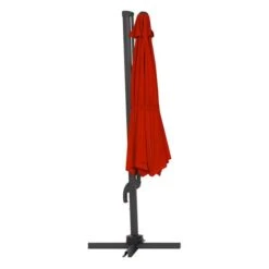 CorLiving Parasol De Patio Inclinable Et Rotatif De Luxe Résistant Aux UV De 11,5 Pieds En Rouge Cramoisi -Outsunnies Boutique 330608023 AlternateImage3 l