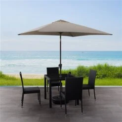 CorLiving Parasol De Patio Inclinable Carré De 9 Pieds En Gris Sable 9 CorLiving Parasol De Patio Inclinable Carré De 9 Pieds En Gris Sable -Outsunnies Boutique 330608052 AlternateImage2 l