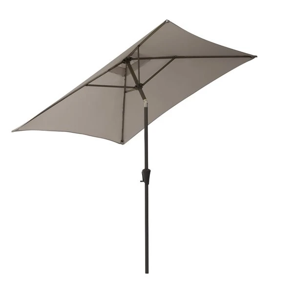 CorLiving Parasol De Patio Inclinable Carré De 9 Pieds En Gris Sable 6 CorLiving Parasol De Patio Inclinable Carré De 9 Pieds En Gris Sable – Image 4
