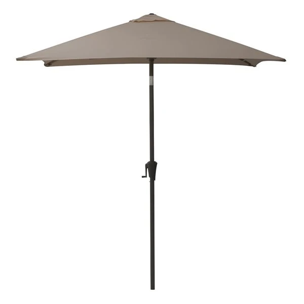 CorLiving Parasol De Patio Inclinable Carré De 9 Pieds En Gris Sable 3 CorLiving Parasol De Patio Inclinable Carré De 9 Pieds En Gris Sable
