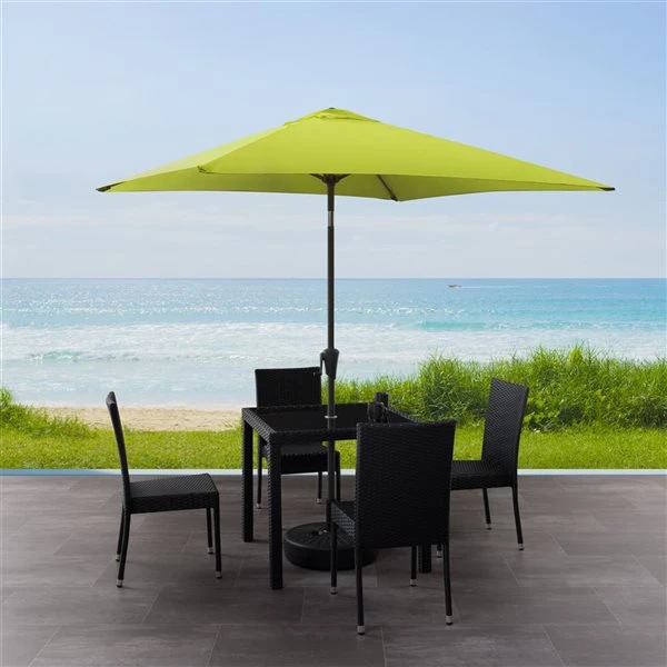 CorLiving Parasol De Patio Inclinable Carré De 9 Pieds En Vert Lime 5 CorLiving Parasol De Patio Inclinable Carré De 9 Pieds En Vert Lime – Image 3