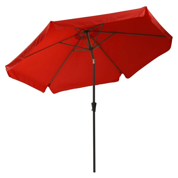 CorLiving Parasol De Patio Inclinable De 10 Pieds En Rouge Cramoisi 6 CorLiving Parasol De Patio Inclinable De 10 Pieds En Rouge Cramoisi – Image 4