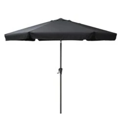 CorLiving Parasol De Patio Inclinable De 10 Pieds En Noir