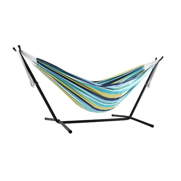 Hamac Double Îlot De Corail Vivere Avec Support Noir, 9' 3 Hamac Double Îlot De Corail Vivere Avec Support Noir, 9'