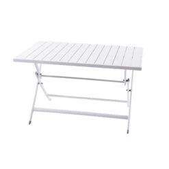 Table de Brunch Pliante en aluminium blanche