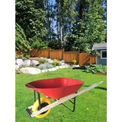 Brouette Avec Pneu Pro Yard, 6', Acier, Rouge -Outsunnies Boutique 330610377 AlternateImage3 l