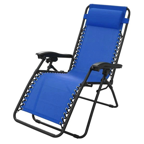Chaise De Patio Ajustable, Bleu 3 Chaise De Patio Ajustable, Bleu