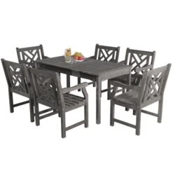 Ens. De Salle à Manger Renaissance, Bois, Gris, 7 Mcx