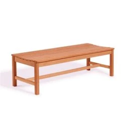 Banc De Jardin Malibu, 59" X 17,5", Bois, Naturel