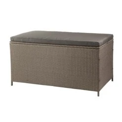 Coffre De Rangement Pour Terrasse Tuck, Brun Et Gris, 51"