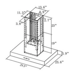 Turin Hotte Murale Linosa En Acier Inoxydable Noir 30-po 9 Turin Hotte Murale Linosa En Acier Inoxydable Noir 30-po -Outsunnies Boutique 330658336 AlternateImageA3 l