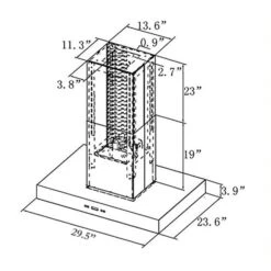 Turin Hotte Murale Linosa En Acier Inoxydable Noir 36-po 9 Turin Hotte Murale Linosa En Acier Inoxydable Noir 36-po -Outsunnies Boutique 330658337 AlternateImageA3 l