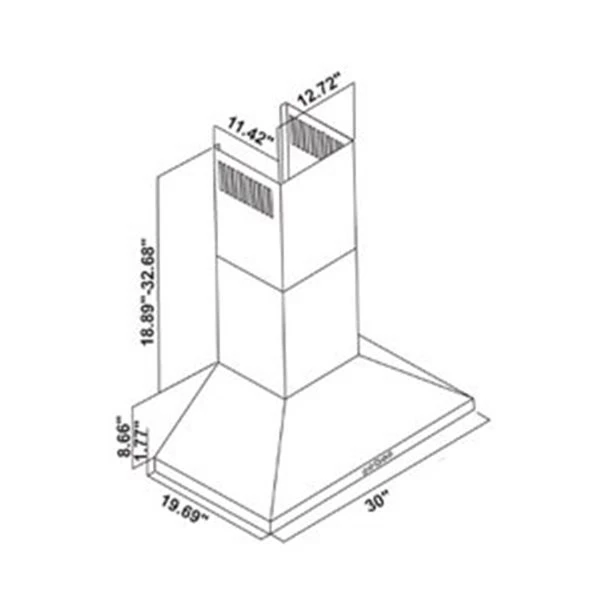 Turin Hotte Murale La Bella En Acier Inoxydable 30-po 7 Turin Hotte Murale La Bella En Acier Inoxydable 30-po – Image 5