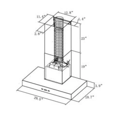 Turin Hotte Murale Bellisimo En Acier Inoxydable 30-po -Outsunnies Boutique 330658345 AlternateImageA3 l
