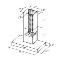 Turin Hotte Murale Bellisimo En Acier Inoxydable 36-po 9 Turin Hotte Murale Bellisimo En Acier Inoxydable 36-po -Outsunnies Boutique 330658346 AlternateImageA3 l