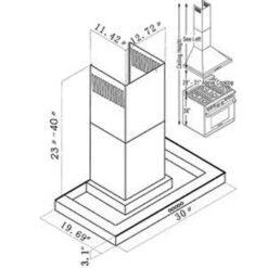 Turin Hotte Murale Aspen En Acier Inoxydable 30-po -Outsunnies Boutique 330658348 AlternateImage1 l