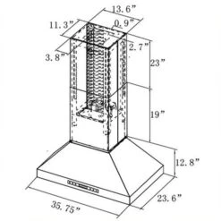 Turin Hotte Pour Ilôt Valence En Acier Inoxydable 36-po -Outsunnies Boutique 330658349 AlternateImageA4 l