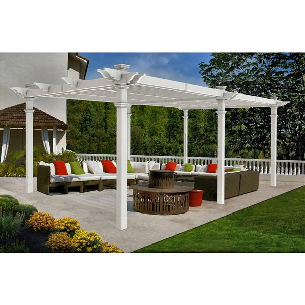 Pergola Avec Persienne De Bristol Grande, 12'x24' 3 Pergola Avec Persienne De Bristol Grande, 12'x24'