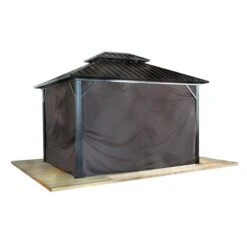 Rideaux Pour Abri-soleil «Genova», 12' X 14', Brun