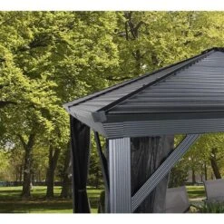 Abri-soleil En Aluminium «Ventura», 10' X 10', Gris Foncé 10 Abri-soleil En Aluminium «Ventura», 10' X 10', Gris Foncé -Outsunnies Boutique 330670602 AlternateImage3 l