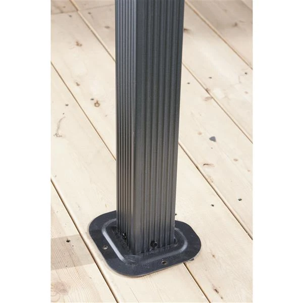 Abri-soleil En Aluminium «Ventura», 8' X 8 ', Gris Foncé 7 Abri-soleil En Aluminium «Ventura», 8' X 8 ', Gris Foncé – Image 5