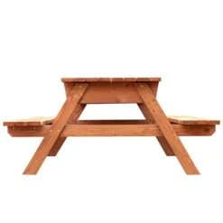 Table De Pique-nique Avec Rangement, 82" X 30", Brun -Outsunnies Boutique 330670687 AlternateImageA2 l