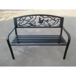 Banc De Jardin, Noir, 48,4"