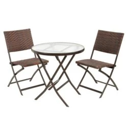 Ensemble Bistro Extérieur Belle Paso De Best Selling Home Decor, Brun, Ens. De 3