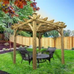 Pergola En Cèdre De Cedarshed, 8 Pi X 8 Pi, Brun