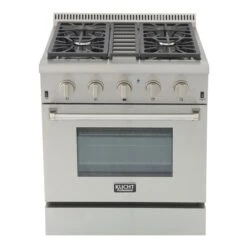 Cuisinière Bi-combustible à 4 Bruleurs Professional KUCHT Pour Gas Propane, 30 Po, Acier Inoxydable 9 Cuisinière Bi-combustible à 4 Bruleurs Professional KUCHT Pour Gas Propane, 30 Po, Acier Inoxydable -Outsunnies Boutique 330722563 AlternateImage2 l