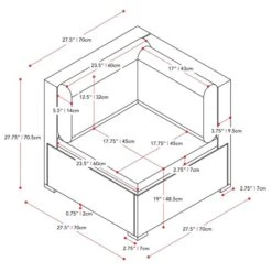 Fauteuil Sectionnel En Coin De Patio Parksville De CorLiving, Coussins Gris, Fini Noir -Outsunnies Boutique 330735275 AlternateImage4 l