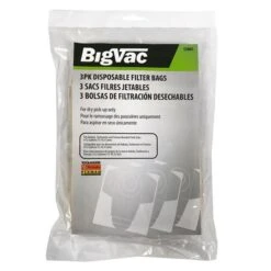 3 Sacs Filtres Jetables Big Vac Pour Aspirateur, 4-12 Gal