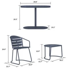 Ensemble Bistrot 5 Pièces Cosco Outdoor, Gris -Outsunnies Boutique 330749037 AlternateImage5 l