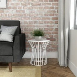 Table D'appoint Gossip Robert De Novogratz, 20,08 Po X 20,08 Po, Blanc 8 Table D'appoint Gossip Robert De Novogratz, 20,08 Po X 20,08 Po, Blanc -Outsunnies Boutique 330749124 AlternateImage1 l