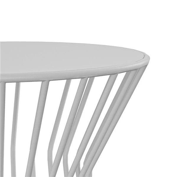 Table D'appoint Gossip Robert De Novogratz, 20,08 Po X 20,08 Po, Blanc 5 Table D'appoint Gossip Robert De Novogratz, 20,08 Po X 20,08 Po, Blanc – Image 3