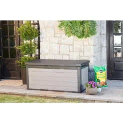 Coffre De Rangement Pour Terrasse Premier De Keter, 150 Gal, Résine, Gris -Outsunnies Boutique 330749160 AlternateImage1 l