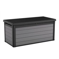 Coffre De Rangement Pour Terrasse Premier De Keter, 150 Gal, Résine, Gris