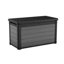 Coffre De Rangement Pour Terrasse Premier De Keter, 100 Gal, Résine, Gris