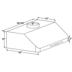 Hotte De Cuisine Sous-armoire Parma De Turin, 30 Po, Noir -Outsunnies Boutique 330762661 AlternateImage3 l