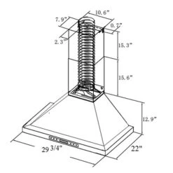 Hotte De Cuisine Murale Salina De Turin, 30 Po, Bronze -Outsunnies Boutique 330762670 AlternateImage2 l