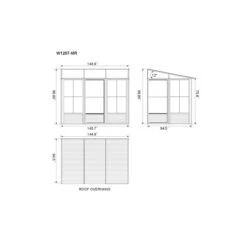 Gazebo Permanent Rectangulaire Avec Toit En Métal Florence Par Gazebo Penguin, Acier, 8 Pi X 12 Pi, Beige -Outsunnies Boutique 330763325 AlternateImage4 l