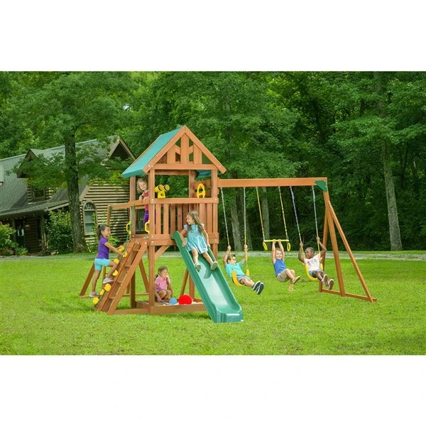 Ensemble De Jeu Extérieur Mountain De Creative Cedar Designs, Toit En Bâche/accessoires Jaunes 3 Ensemble De Jeu Extérieur Mountain De Creative Cedar Designs, Toit En Bâche/accessoires Jaunes