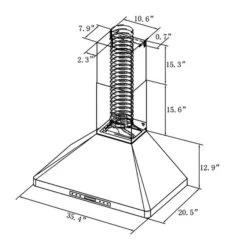Hotte Murale La Bella De Turin, Acier Inoxydable, 36 Po, Blanc 7 Hotte Murale La Bella De Turin, Acier Inoxydable, 36 Po, Blanc -Outsunnies Boutique 330764875 AlternateImage2 l
