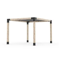 Trousse De Pergola Toja Grid Avec Voile D'ombrage Pour Pôteau De Bois 6x6, 10 Pi X 12 Pi, Autoportant