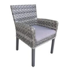 Ensemble à Dîner 7 Pièces Henryka, En Aluminium Et PVC, Gris -Outsunnies Boutique 330766320 AlternateImage4 l