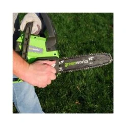 Scie à Chaîne Sans Fil Greenworks, 24 Volts, Guide-chaîne De 10 Po (outil Seulement) -Outsunnies Boutique 330766352 AlternateImage4 l