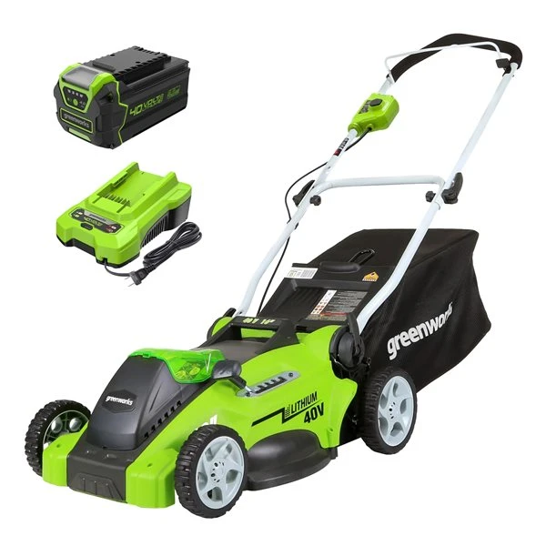 Tondeuse Sans Fil Greenworks, 40 Volts, 16 Po, 1 Batterie Lithium-ion Incluse 3 Tondeuse Sans Fil Greenworks, 40 Volts, 16 Po, 1 Batterie Lithium-ion Incluse